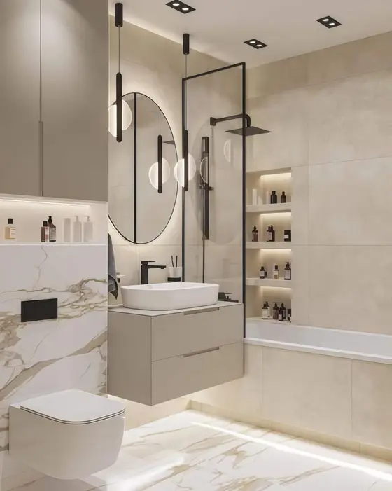 Inspirace pro rekonstrukci koupelny – ukázka 71